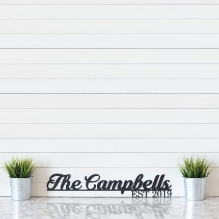 Personalized Family Name Sign | Metal Last Name Sign | Family Established Sign | Metal Family Name Sign | Wall Decor | Wedding Gift